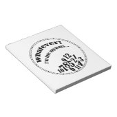 Wat dan ook. Ik ben hoe dan ook te laat.. grappige Notitieblok (Schuin)