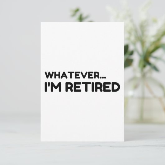 Wat dan ook... Ik ben in rust Bedankkaart (Staand voorkant)