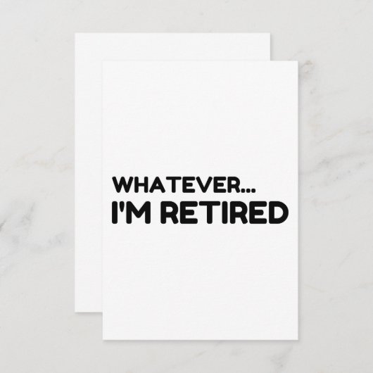 Wat dan ook... Ik ben in rust Bedankkaart (Voorkant / Achterkant)