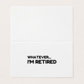 Wat dan ook... Ik ben in rust Visitekaartje (Buitenkant ongevouwen)