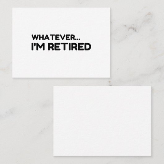 Wat dan ook... Ik ben in rust Visitekaartje (Voorkant / Achterkant)