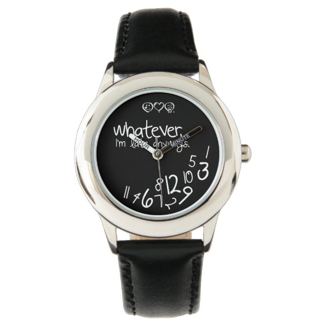 Wat dan ook, ik ben te laat. horloge (Voorkant)