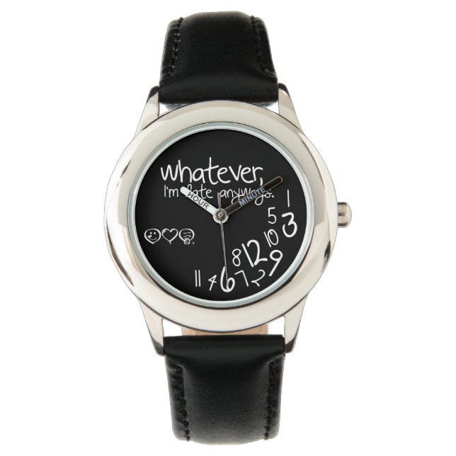 Wat dan ook, ik ben te laat. horloge (Voorkant)