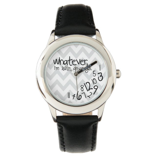 Wat dan ook, ik ben te laat. horloge (Voorkant)