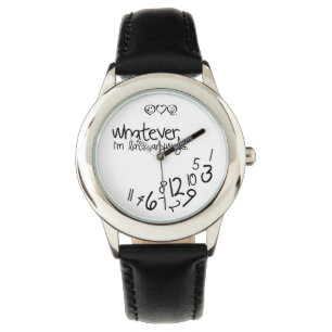 Wat dan ook, ik ben te laat. horloge
