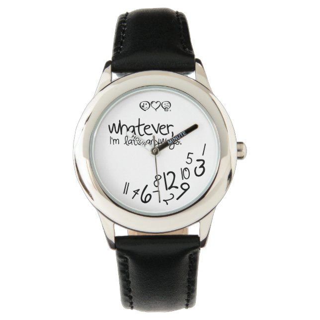 Wat dan ook, ik ben te laat. horloge (Voorkant)