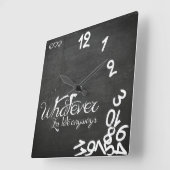 Wat dan ook, ik ben te laat in de klok - Chalkboar (Hoek)