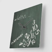 Wat dan ook, ik ben te laat, overal. vierkante klok (Hoek)