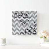 Wat dan ook, ik ben te laat. vierkante klok (Huis)