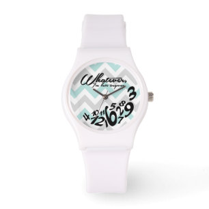 Wat dan ook, ik ben toch al laat - blauw en grijs  horloge