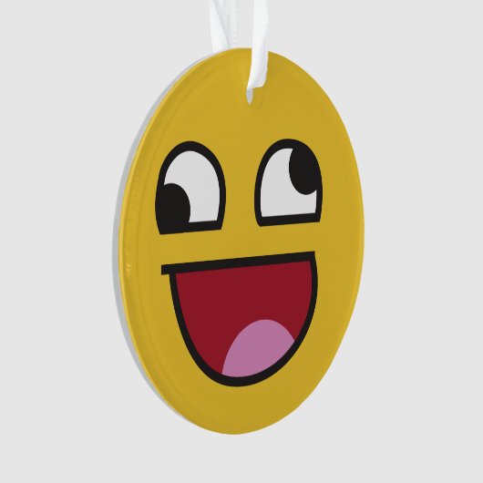 Wat dan ook. lachende emoji ornament (voorkant)