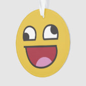 Wat dan ook. lachende emoji ornament (voorkant)