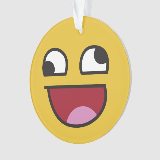 Wat dan ook. lachende emoji ornament (voorkant)