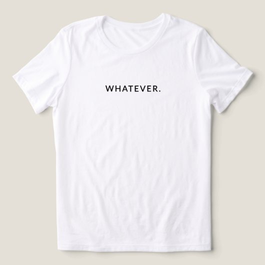 Wat dan ook - Minimalistische quote Vrouwen Tri-Blend Shirt (Design voorkant)