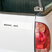 Wat dan ook, nerd bumpersticker (Op Truck)