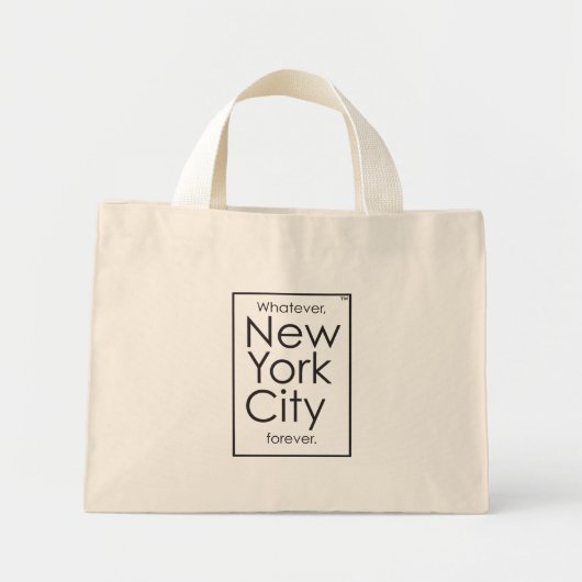 Wat dan ook, New York City voor altijd. Mini Tote Bag (Voorkant)