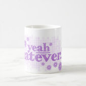 Wat dan ook... paarse tekst mok (Center)