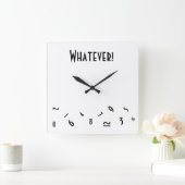 Wat dan ook. vierkante klok (Huis)