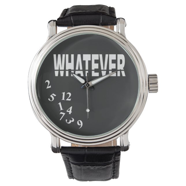 Wat dan ook | wit zwart horloge (Voorkant)