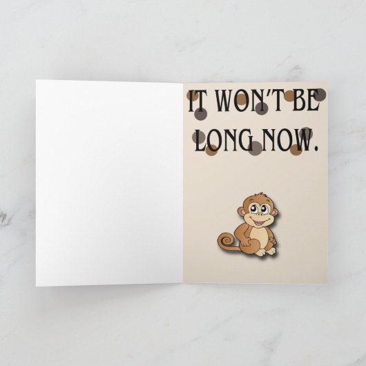 "Wat de aap deed zeg" Humoristisch wenskaart Kaart (Binnen)