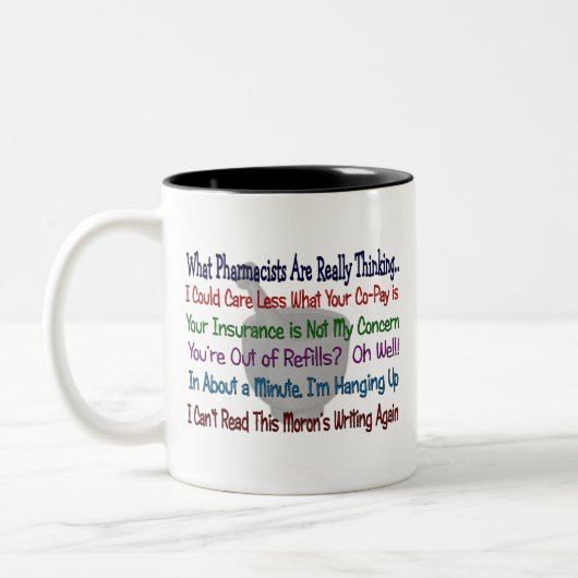 Wat de apothekers echt denken tweekleurige koffiemok (Links)