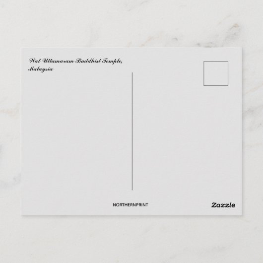 Wat de boeddhistische tempel van Uttamaram in Male Briefkaart (Achterkant)