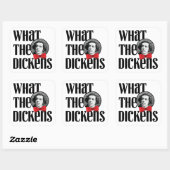 Wat de Dickens (Rode Boog) Vierkante Sticker (Vel)