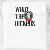 Wat de Dickens (Rode Boog) Vierkante Sticker (Tas)