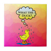 Wat de Duck? Keramische Tegel Tegeltje (Voorkant)