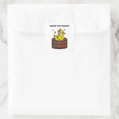 Wat de Duck Pun Square Sticker (Tas)