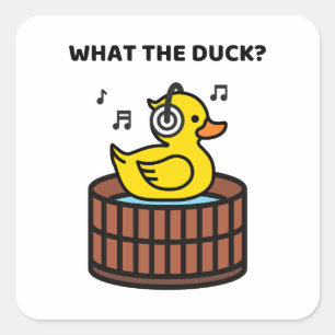Wat de Duck Pun Square Sticker