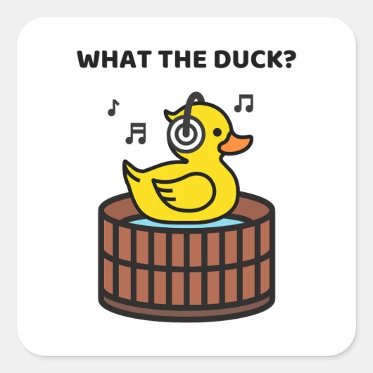 Wat de Duck Pun Square Sticker (Voorkant)