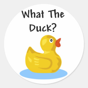 Wat de Duck? Ronde Sticker