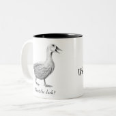 Wat de Duck? Tweekleurige Koffiemok (Voorkant links)