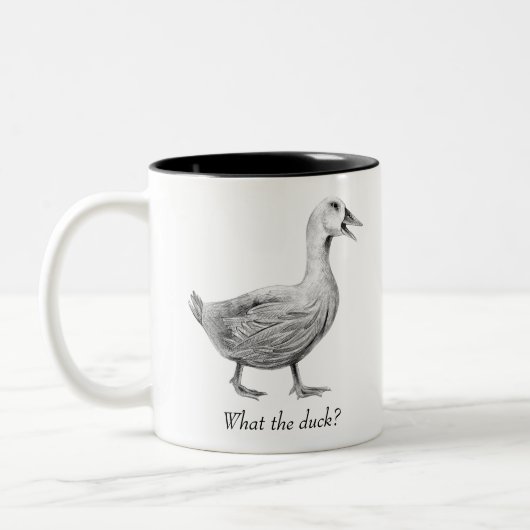 Wat de Duck? Tweekleurige Koffiemok (Links)