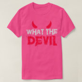 Wat de duivel grappige satan t-shirt (Design voorkant)