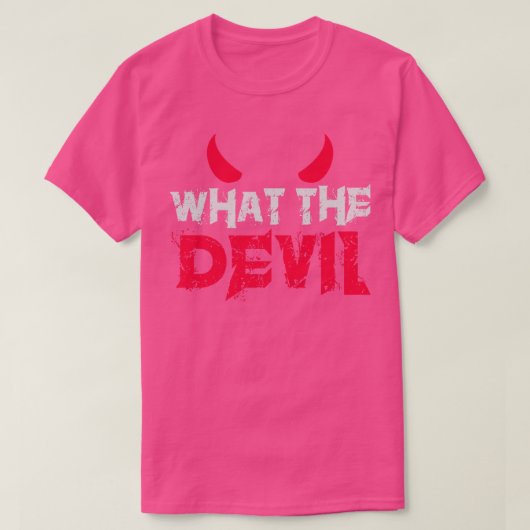 Wat de duivel grappige satan t-shirt (Design voorkant)