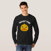 Wat De Eend Eend Ochtend Mopper Kont Koffie Rubber T-shirt (Voorkant volledig)