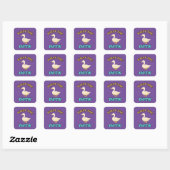 Wat de...eend? humoristische quote vierkante sticker (Vel)