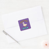 Wat de...eend? humoristische quote vierkante sticker (Envelop)