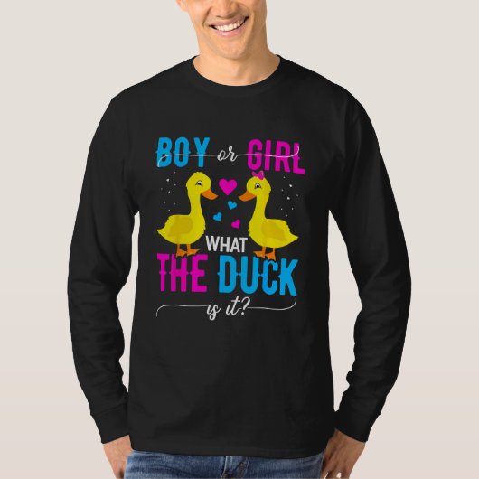 Wat de eend is het Gender Reveal Shirt Funny Gend (Voorkant)