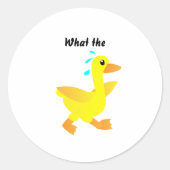 Wat de Eend? Ronde Sticker (Voorkant)