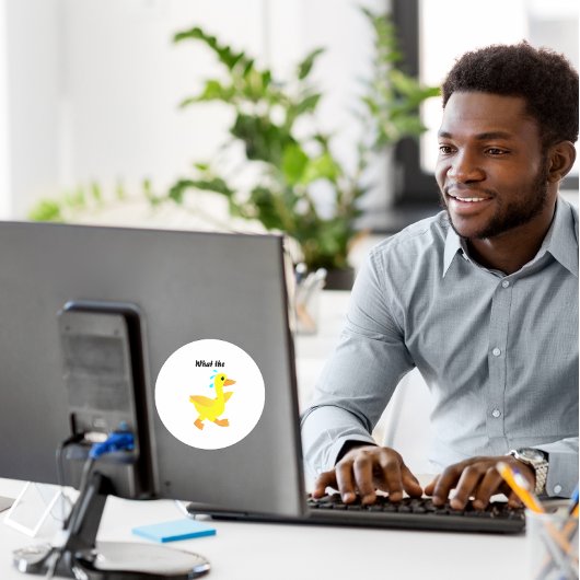 Wat de Eend? Ronde Sticker