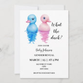 Wat de eend thema geslacht onthulling uitnodiging (Voorkant)