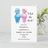 Wat de eend thema geslacht onthulling uitnodiging (Staand voorkant)