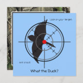 Wat de eend? Uitnodiging van de partij Birthday (Voorkant / Achterkant)