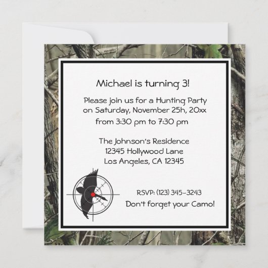 Wat de eend? Uitnodiging van de partij Birthday (Achterkant)