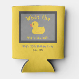 Wat de eend verjaardag grappig geel blikjeskoeler
