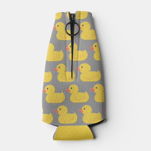 Wat de eend verjaardag grappig geel flesjeskoeler (Achterkant)