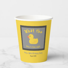Wat de eend verjaardag grappig geel papieren bekers